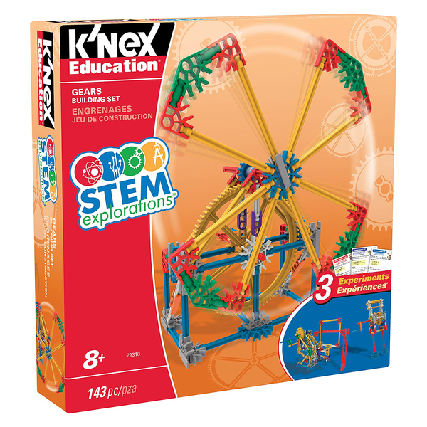 Knex - Gears Building Set - 143 Pieces/3 Models