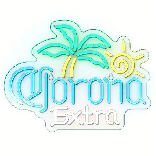 Palm Tree Beer Neon Sign for Wall Decor Bar Light Up Signs Beer LED Lights