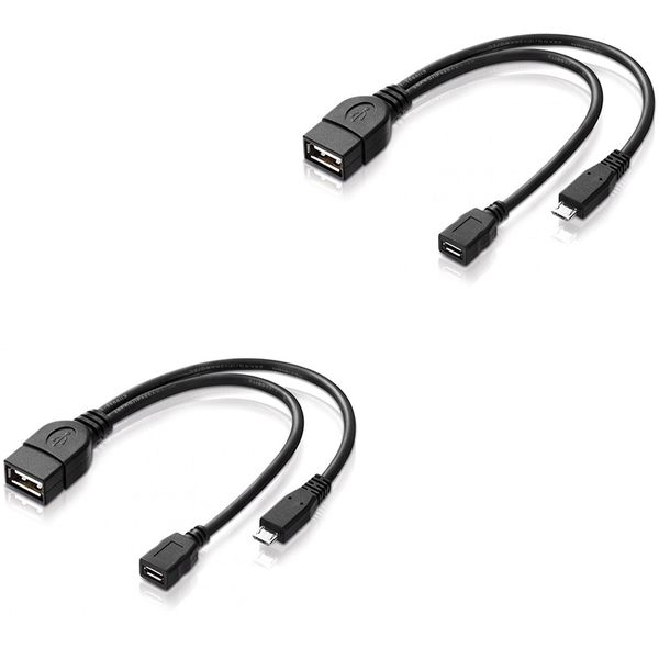 Micro USB Host OTG Cable with Micro USB Power connector (20cm)