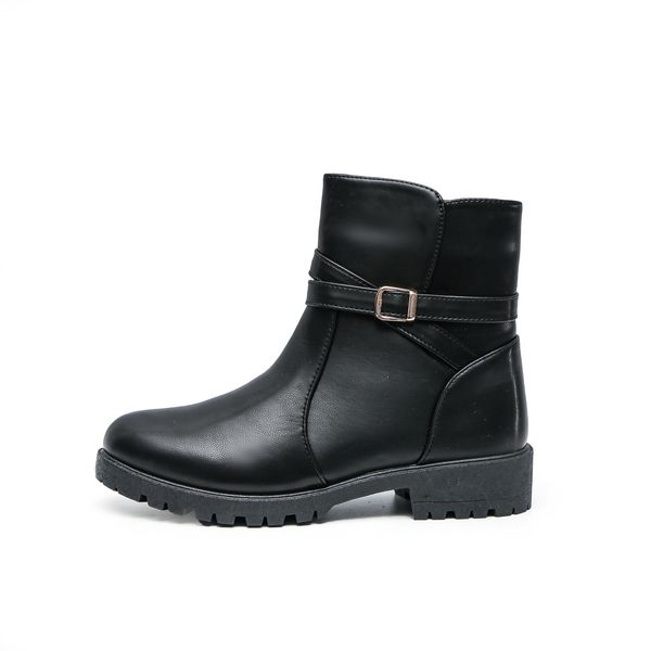 TTP Lady's Ankle Boots With Buckle D cor And Side Zipper XB305
