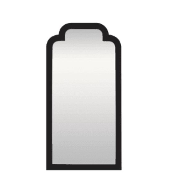 Victorian Chic Mirror - Black (1200 x 600mm)