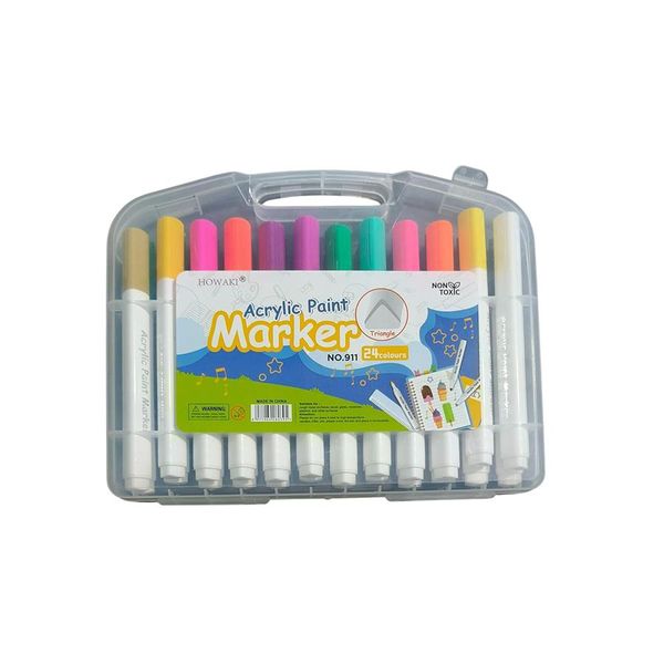24 Colors Artistic Arts/Multipurpose Acrylic Paint Markers Set