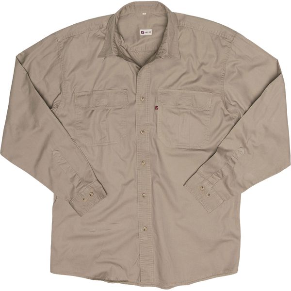 Salty - Mens Long Sleeve Bush Shirt - Khaki