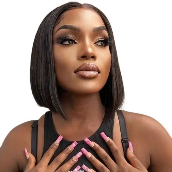 8" Glueless Bob Wig Ready To Wear 13x4 Straight Short Bob Human Hair Wig