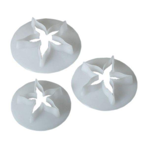 Cutter Rose Calyx Set of 3 Cake Icing Fondant Sugar Craft Flower Stencil