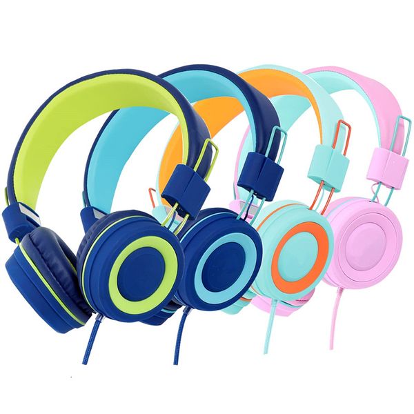 Kids Headphones with Microphone School Wired Classroom Headsets ,4pack