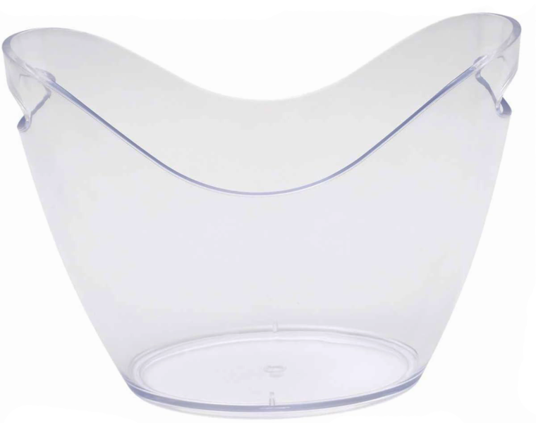 Drinks Ice Bucket with Handles - Large Acrylic Ice Bucket - 3L