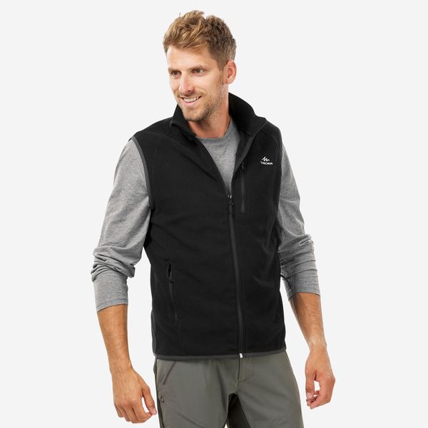 Quechua Men's Hiking Fleece Sleeveless Jacket MH120 - Black