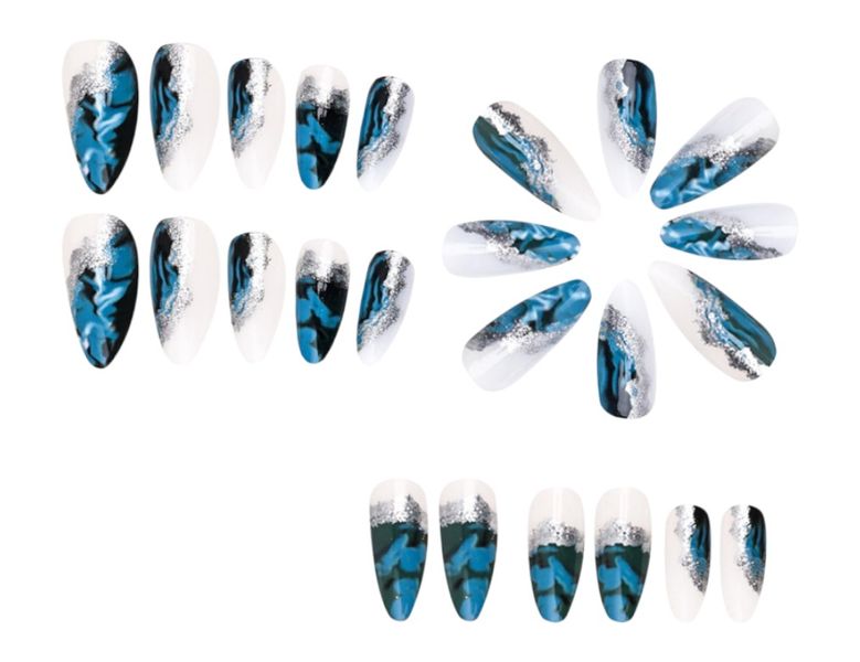 Ocean Side 24 Piece press On Nail Set