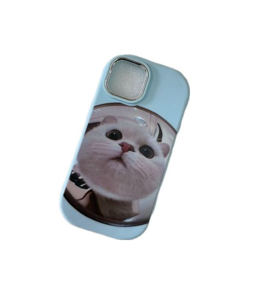 Cute cat phone Case compatible with iPhone12/13/14/15/Pro Max -Purple