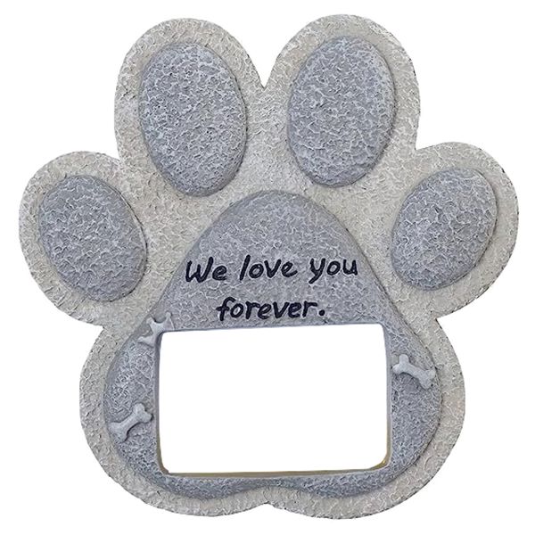 Decor Paw Print Picture Frame Memorial Stone Ornament (15cm)