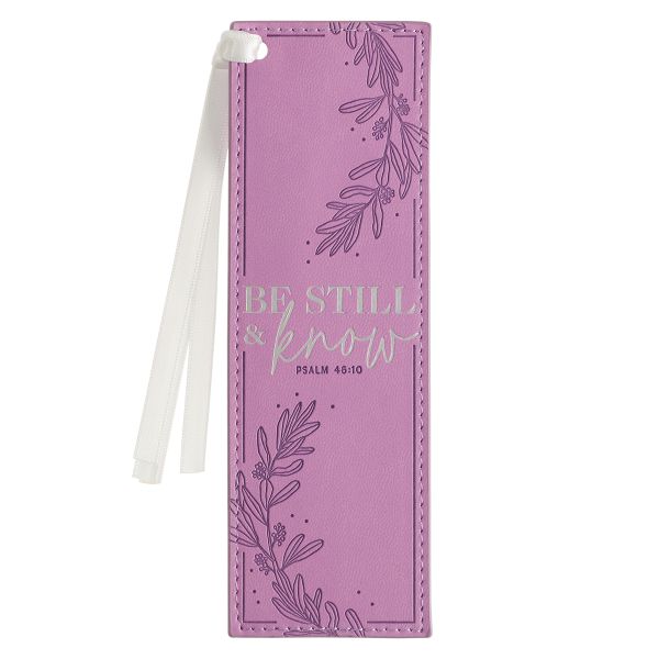 Faux Leather Pagemarker - Be Still, Watercolor - Psalms 46:10