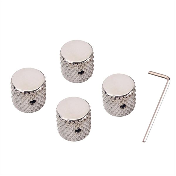 Silver 4 Pack Volume Control Knob Tone Knob Flat Control Knob