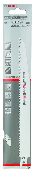 Reciprocating saw blade S 1110 VF Heavy for Wood and Metal