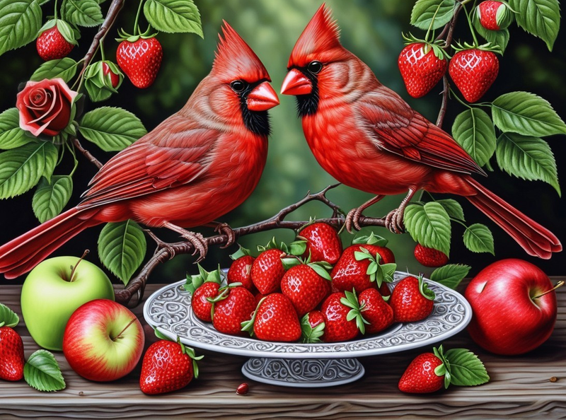 Canvas Home Decor Wall Art - Strawberry Lips