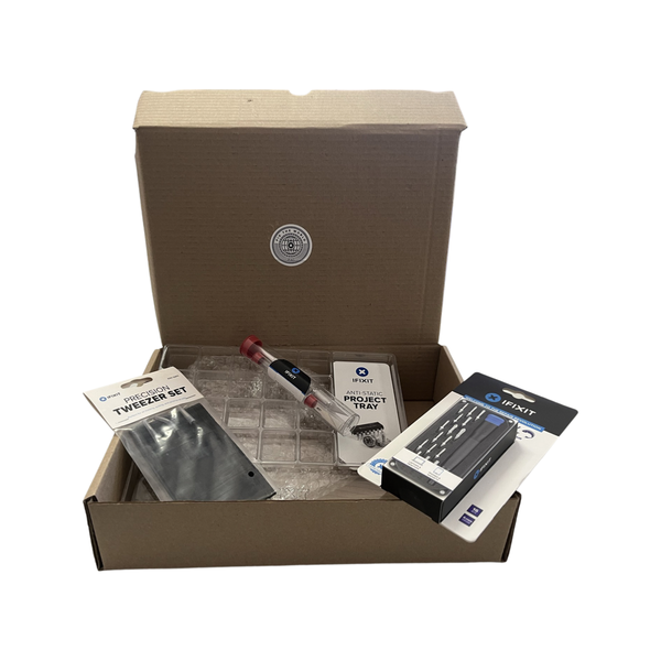 iFixit Gift Box Minnow Set, Tweezer set, Technician Razor, Project Tray