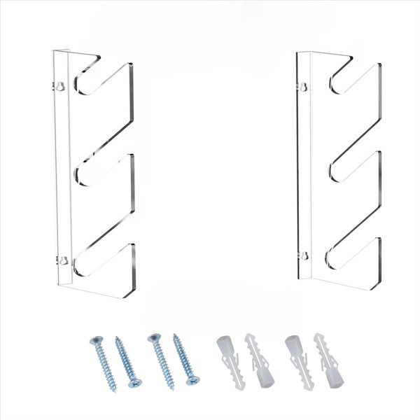 1 Pair Skateboard Display Rack Acrylic Wall Stand Fixed Mount Holder