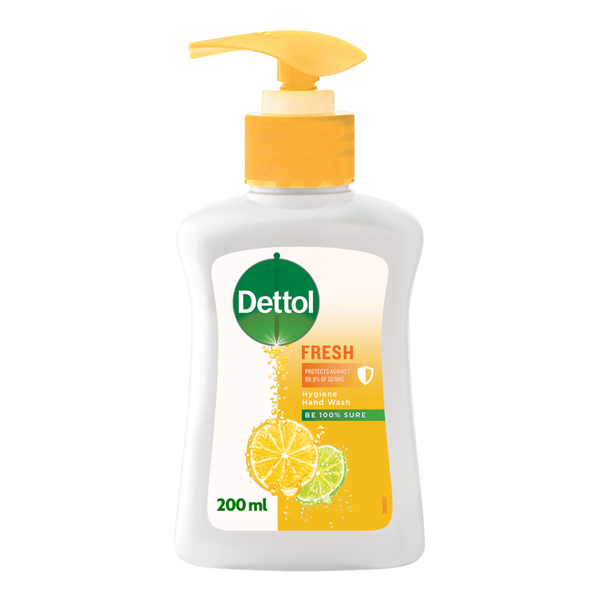 Dettol 200ml, Hygiene Liquid Hand Wash, Pump, Fresh
