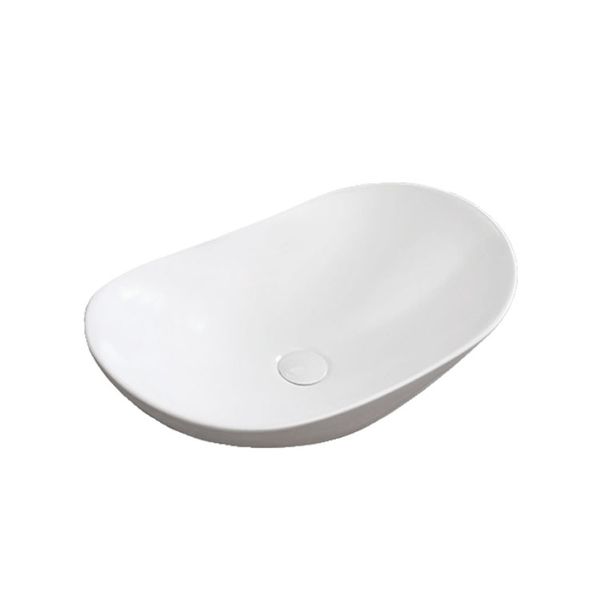 Trendy Taps Premium Quality White Oval Basin