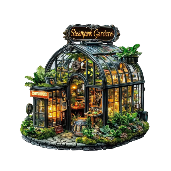 Steam &amp; Starlight: The Botanist's Conservatory Wooden Jigsaw Puzzle