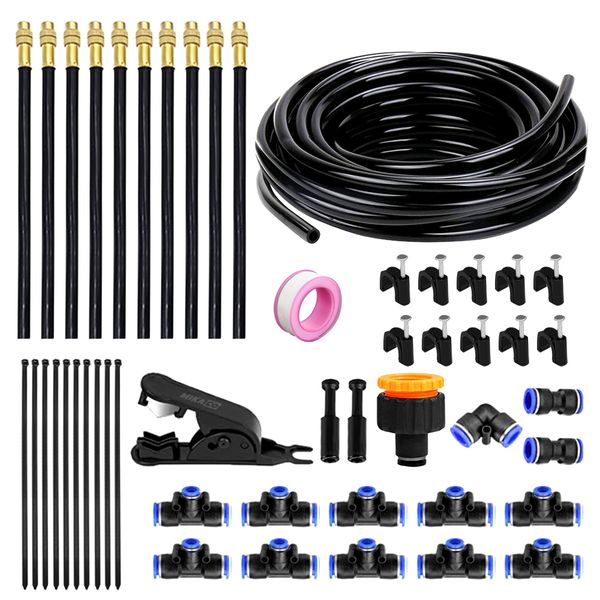 MIkaco 10m Universal Garden Irrigation System w/Adjustable Nozzles