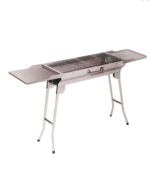 Stainless Steel Silver Portable Outdoor Barbecue Braai Stand 71cm