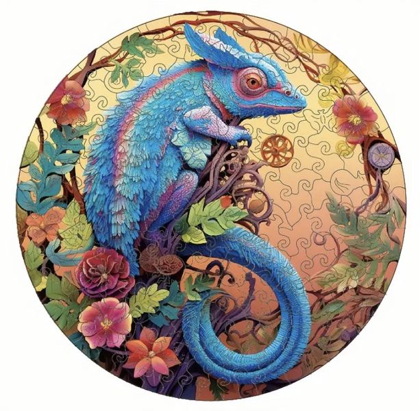 Colourful Chameleon Jigsaw Puzzel