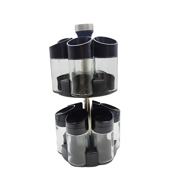 Modern Ergonomic Hot Sauce Bottle &amp; Spice Glass Double Layer Storage Jars