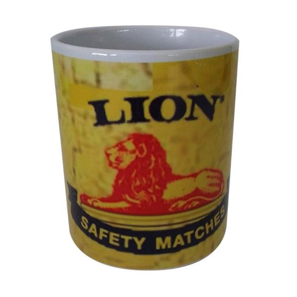 Vintage `Kitchen Tin` Coffee Mug - Lion Matches Mug