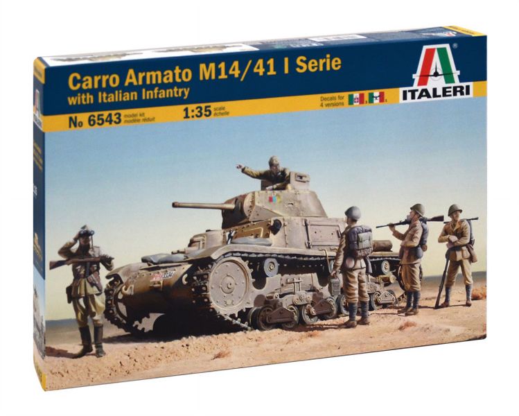Italeri 1/35 Carro Armato M14/41 with Italian Infantry Plastic Model Kit