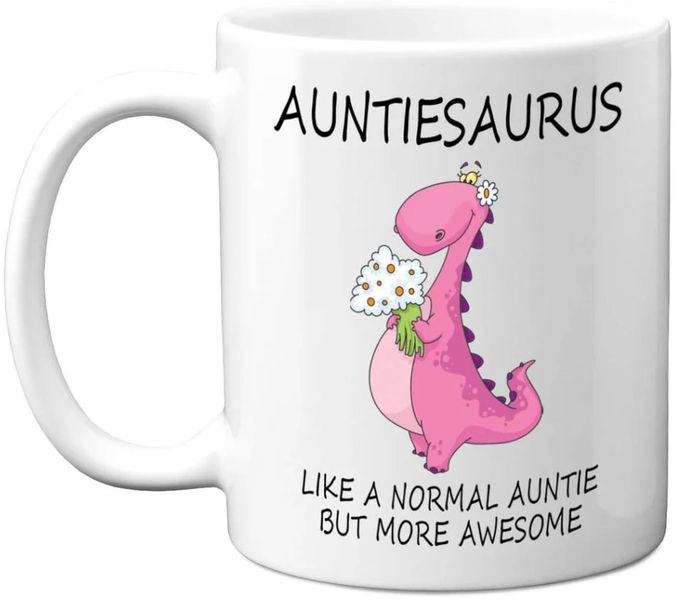Auntiesaurus Auntie Birthday Christmas Gift Mug image