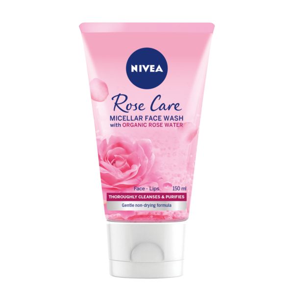 NIVEA Rose Care Micellar Face Wash with Organic Rose Water, 150ml