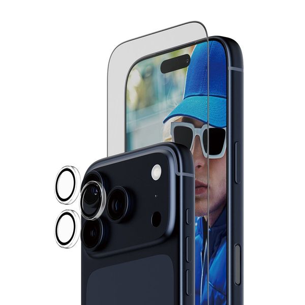 Panzerglass Compatible With iPhone 17 Pro Ultra-Wide Fit Screen Protector and Hoops Bundle