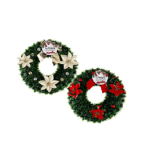 Christmas Front Door Wreath Ornament- 2pack