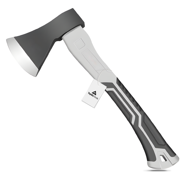 Topika 38CM Carbon Steel Camping Axe 800G, Shock-Absorbing Anti-Slip Handle