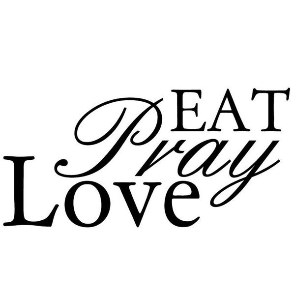 Fantastick - Eat-pray-love - Vinyl Wall Quote - Black