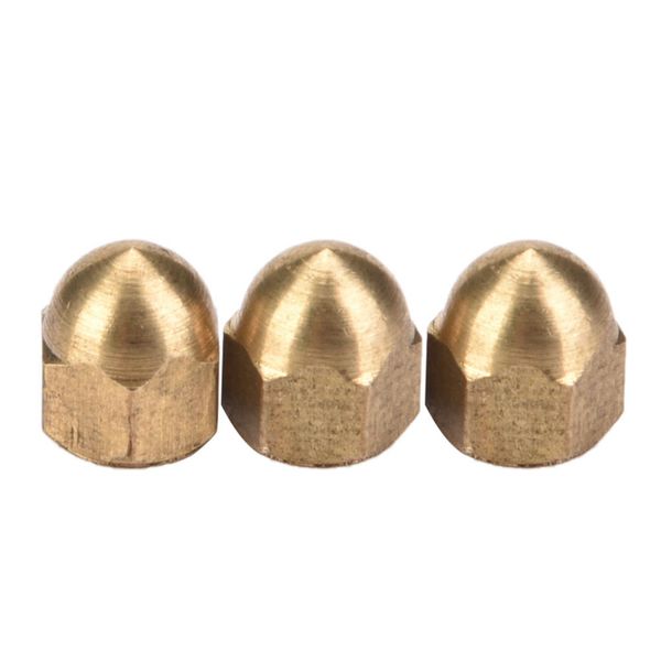 Brass Acorn Nut Dome Cap Hex Fasteners Set Compatible with M4 20Pieces