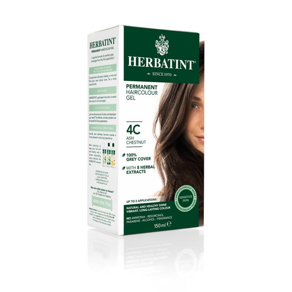 Herbatint Hair Colour - 4C Ash Chestnut x 6