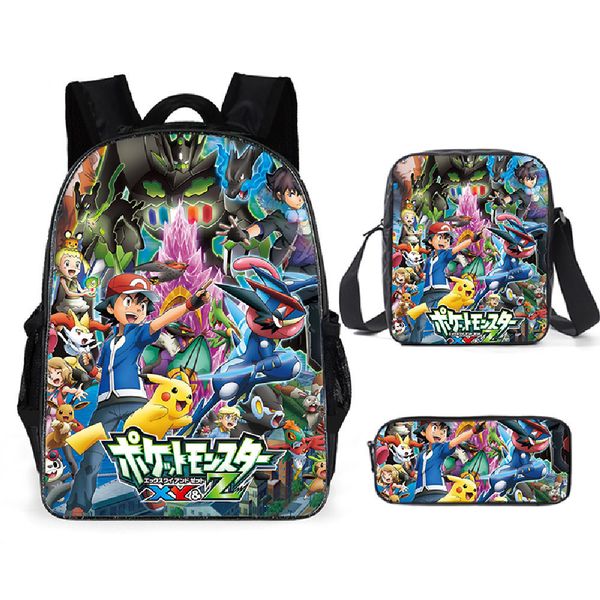3-Piece School Backpack Set - Kids Lunch Box &amp; Pencil Case Dandy's World