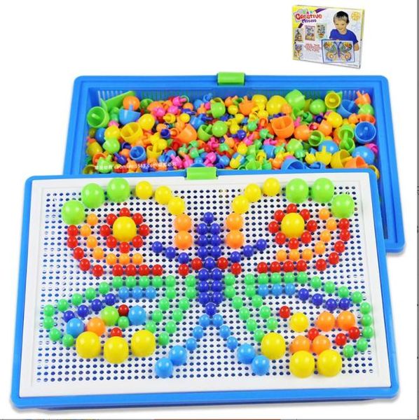 Intelligent DIY Puzzle Games 296 Pieces Grain Mushroom Nail Beads B4337