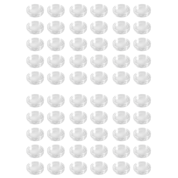 60 Pieces Small Round Transparent Plastic Coin Capsules Box 26mm