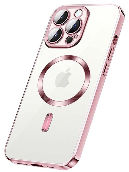 Pink Plated Magsafe Compatible Case for iPhone 14/14 Pro/14 Plus