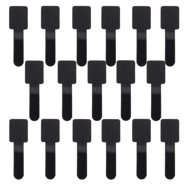 Home Computer Self Adhesive Adjustabe Cable Strap Organise Set of 18 - 90mm