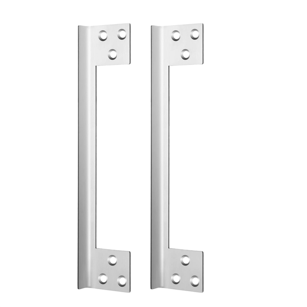 2 Pcs Door Latch Guard Plate Outswing Angle Latch Protector 7Inch