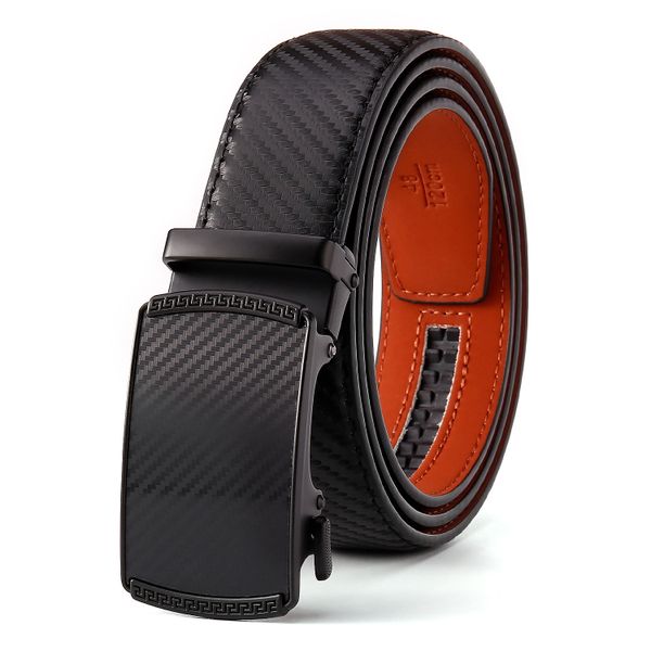 Men's Automatic Buckle Simple Belt - Black - 120cm
