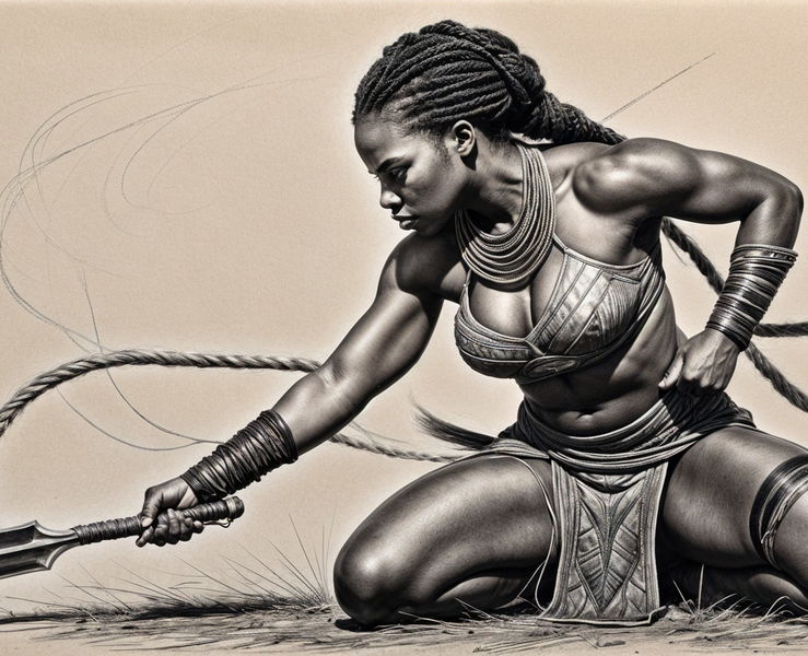 Modern Canvas Wall Art Home Decor - Warrior Princess