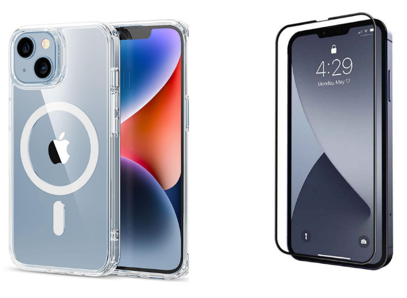 HD Screen Protector&amp; Magnetic Case Compatible with iPhone 13 Mini 5.7" 2021