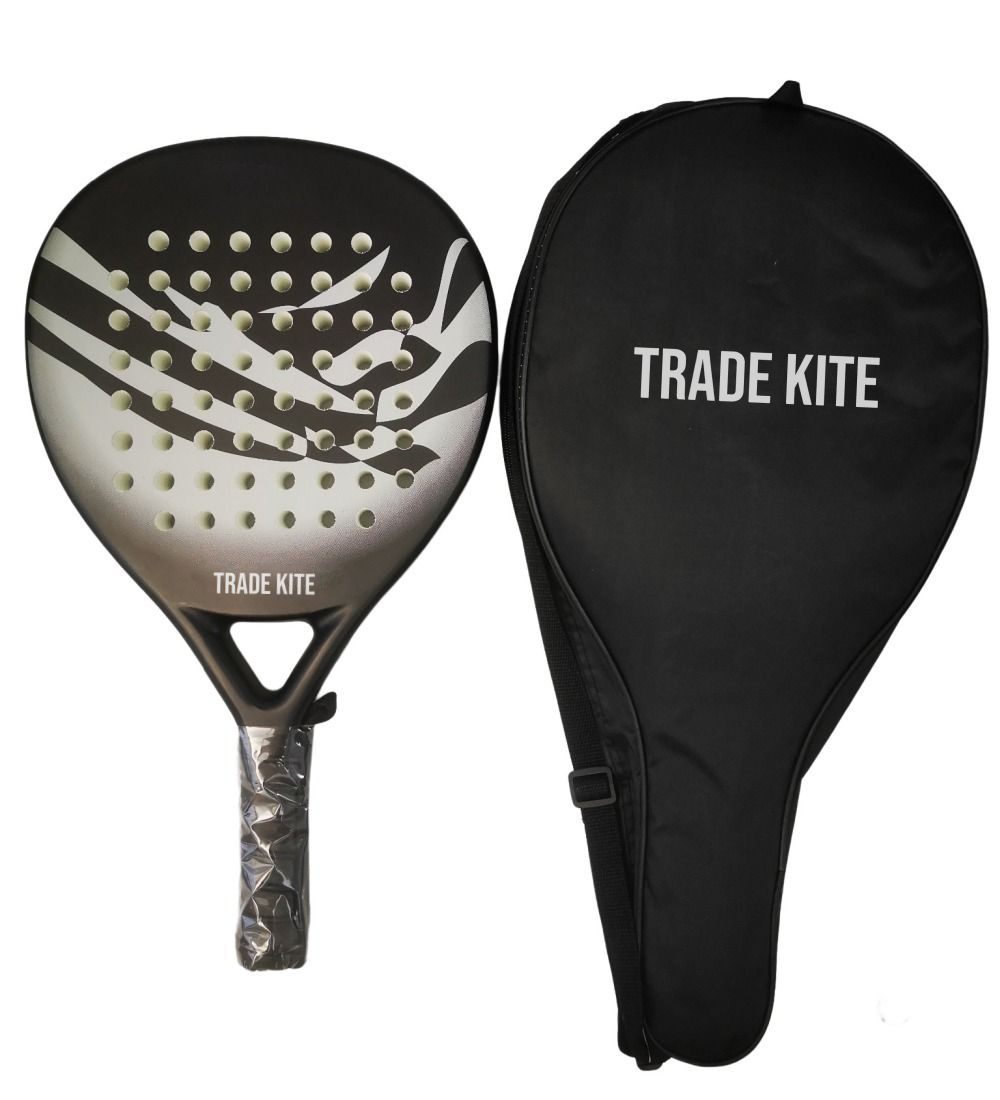 Trade Kite Carbon Padel Racket with Carry Bag - Lightweight & Premium Grip