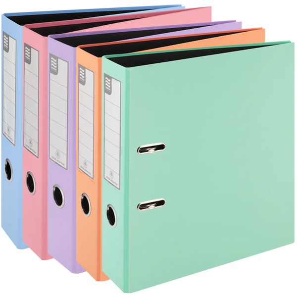 Donau Lever Arch File, Pastel Collection (Pack of 10)