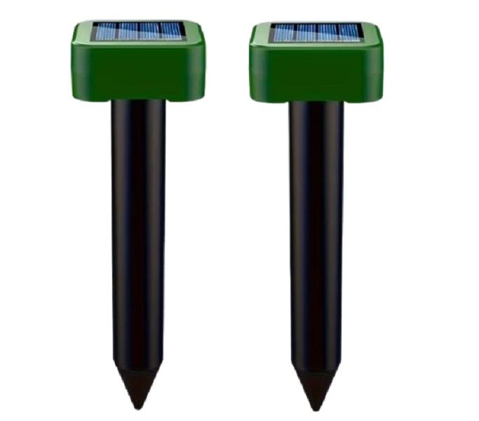 2-Pack Solar Ultrasonic Animal Repellent with Motion Sensor for Outdoors